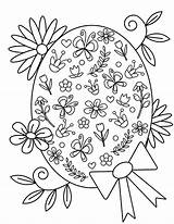 Coloring Easter Floral Egg Pages Printable Eggs Museprintables Choose Board sketch template
