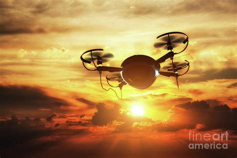 drone flying  sunset sun shining  dramatic sky photograph  michal bednarek fine art