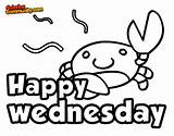 Wednesday Coloring Happy Pages Days Week Tuesday Coloringcrew Friday Monday sketch template