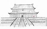 Forbidden City China Sketch Beijing Drawing Clarke Steve Mixed Drawings Paintingvalley Wall sketch template