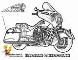 Coloring Motorcycle Pages Indian Visit sketch template
