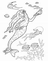 Coloring Pages Mermaid Mermaids Tale Dolphin Mako Detailed Fairy Printable Adults Princess Kids Library Clipart Cartoon Getcolorings Color Realistic Getcoloringpages sketch template