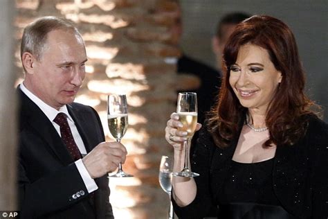 vladimir putin delights argentinian president with his accordion skills daily mail online