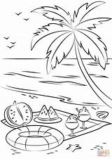 Coloring Pages Beach Summer Picnic Drawing Scene Family Sketch Printable Paintingvalley Getcolorings Getdrawings Choose Board Color Kids Categories sketch template