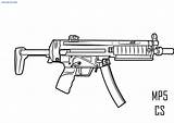 Armi Mp5 M16 Pistole Scar sketch template