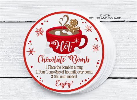 hot chocolate bomb tags printable hot cocoa bomb etsy chocolate