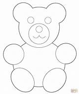 Bear Teddy Drawing Simple Coloring Gummy Easy Print Template Pages Outline Printable Paw Kids Cute Dog Para Bears Colorear Drawings sketch template