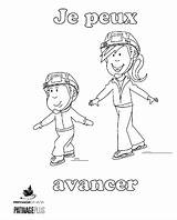 Colouring Sheet Forward Canskate Move French sketch template