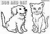 Cat Dog Coloring Pages Print Play Colorings Animal sketch template