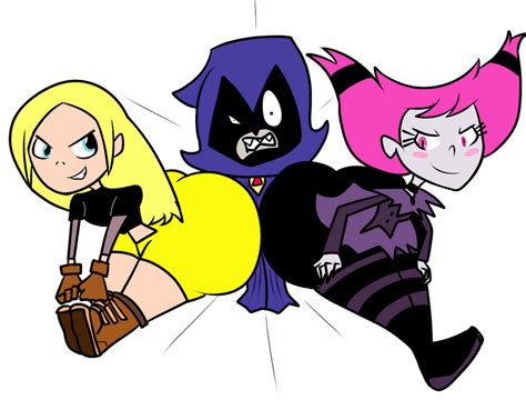 Raven Buttcrushed By Jinx And Terra By Butlova On Deviantart