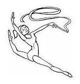 Gymnastics Ribbons sketch template