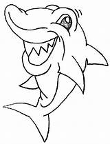 Shark Coloring Pages Cartoon Colouring Kids Baby Printable Cute Funny Color Something Print Basking Drawing Seeing Animal Face Sharks Sheet sketch template