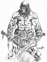 Conan Barbarian Barbaro Epley sketch template