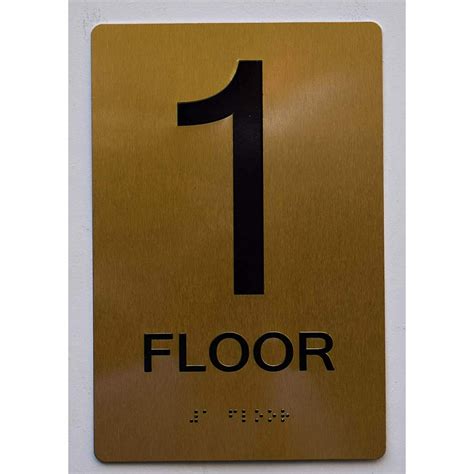 floor  sign st floor sign goldaluminium goldblacksize   sensation  walmart