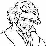 Beethoven Ludwig Composer Tocolor sketch template