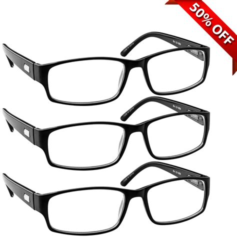 Reading Glasses 4 50 3 Pack Of Readers For Men And
