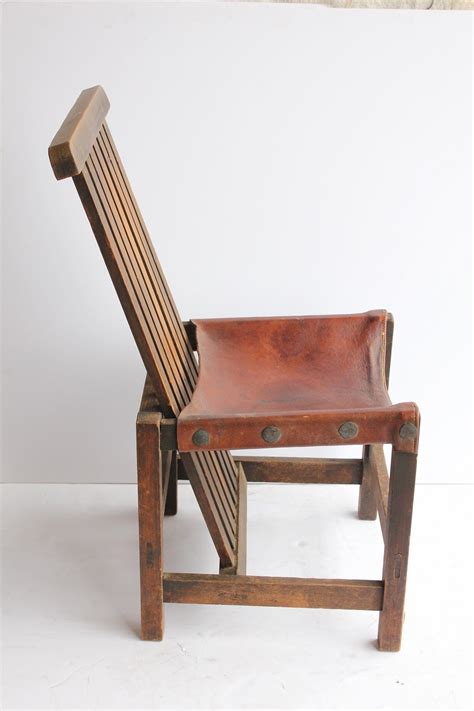 antique leather  oak accent chair  sale  stdibs
