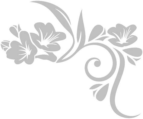 Flower Etched Effect Frosted Vinyl Window Sticker 12