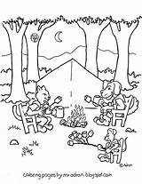 Coloring Adron Mr Camp Marshmallows sketch template