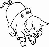Pig Coloring Flying Pages Pigs Colouring Drawing Baby Christmas Getdrawings sketch template