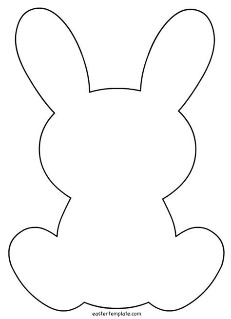 bunny outline sitting bunny pattern   printable outline