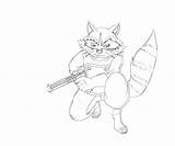 Raccoon Rocket Guardians sketch template