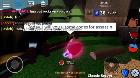 assassin codes  roblox youtube