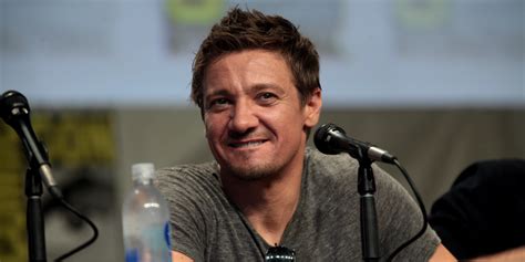 actor jeremy renner takes electric scooter for press interviews at