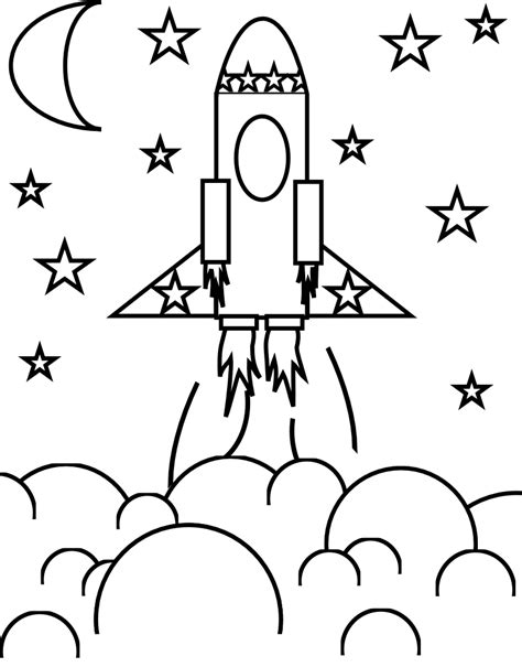 smarty pants fun printables flower craft  rocket ship coloring page