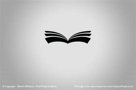 open book logo  sale logo design graphic designer web development pixel freak creative