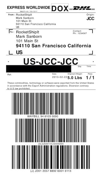 dhl create shipping label labels design ideas
