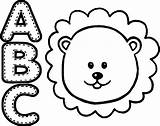 Coloring Lion Animal Abc Pages Wecoloringpage Clipartmag sketch template