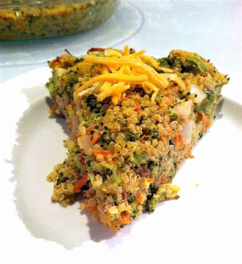 broccoli cheddar quinoa pie hummusapien