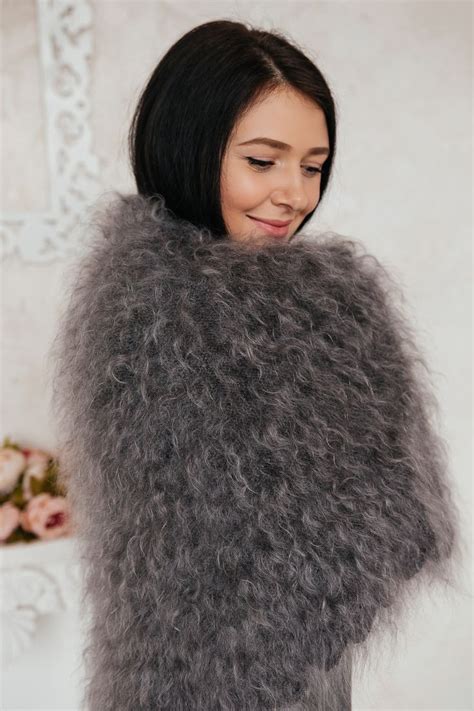 Woman S Fuzzy Mohair Sweater Mode Hivernale Pulls Confortables Mode