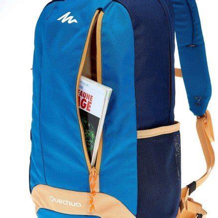 sports decathlon quechua hiking camping water repellent backpack arpenaz  bluebeige