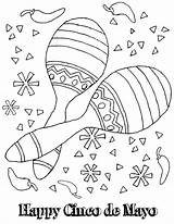 Coloring Pages Mariachi Band Maracas Mayo Cinco Chilli Getcolorings Color Happy Getdrawings Colorings sketch template