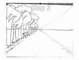 Perspective Point 3rd Grade Vanishing Step Looking Hill Edgemere Elementary Drawing Steps sketch template