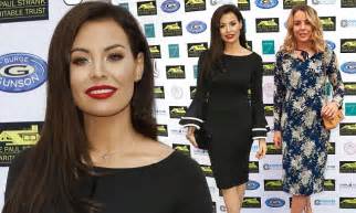 jess wright oozes elegance in bodycon dress in london daily mail online