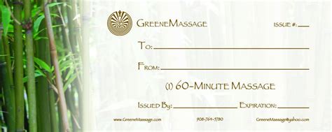 massage therapy gift certificate templates holistic  massage