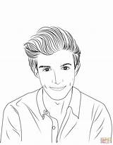 Coloring Man Young Pages Drawing People sketch template