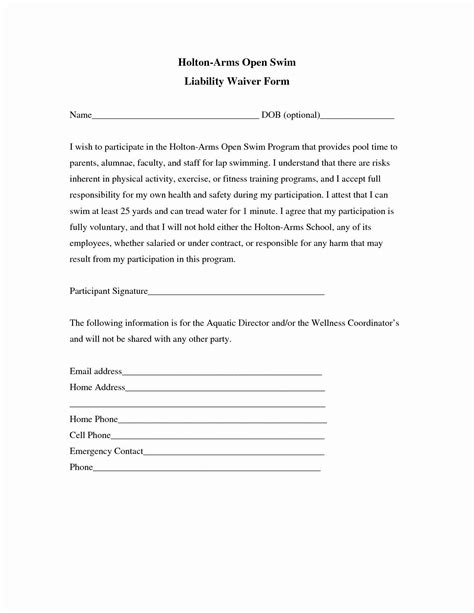 liability release forms template awesome liability release form template templates resume
