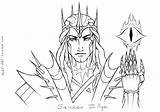 Sauron Sketch Coloring Deviantart Mordor Pages Shadow Alef Iii Ii Age Template sketch template