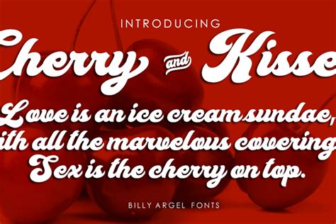 cherry and kisses font billy argel fontspace
