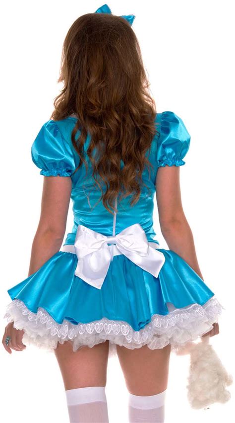 Sexy Light Blue Wonderland Mini Dress Cosplay Costume N9377