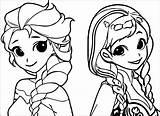 Elsa Frozen Coloring Anna Pages Princess Choose Board Cartoon Kids sketch template