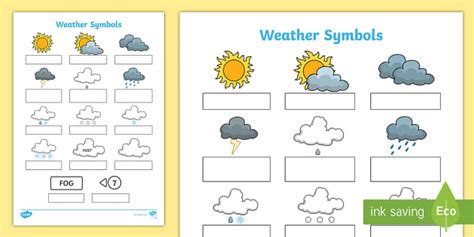 weather symbols worksheet teacher  twinkl
