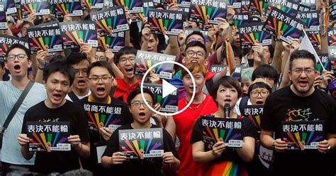 Supporters Celebrate Taiwan’s Same Sex Marriage Law The