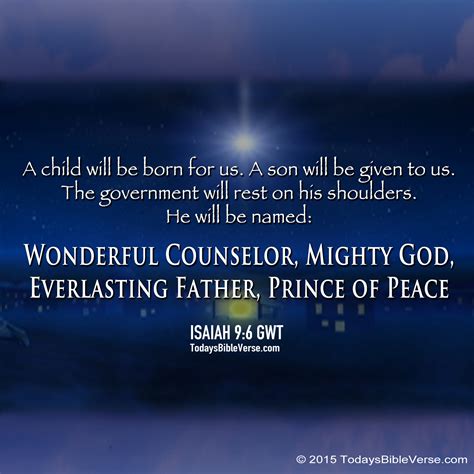 child  born todays bible verse