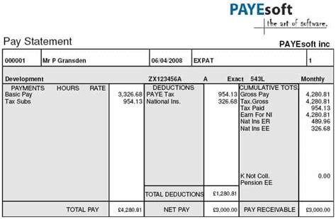 7 Payslip Templates Excel Pdf Formats