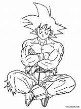 Coloring Goku Pages Printable Kids sketch template